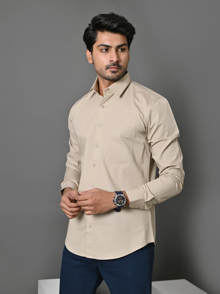 Solid Khaki Shirts - E33837-1