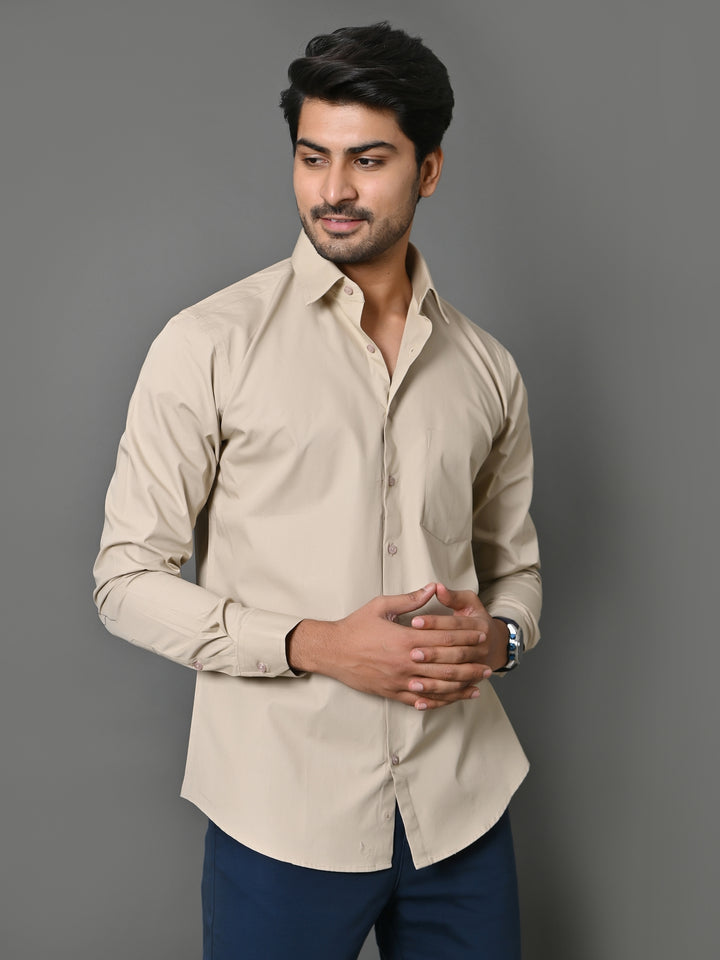 Solid Khaki Shirts - E33837-1