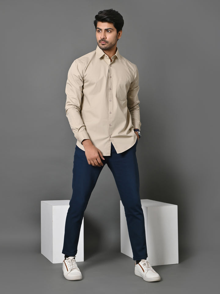 Solid Khaki Shirts - E33837-1