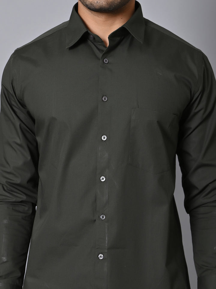 Solid Green Shirts - E33837-7