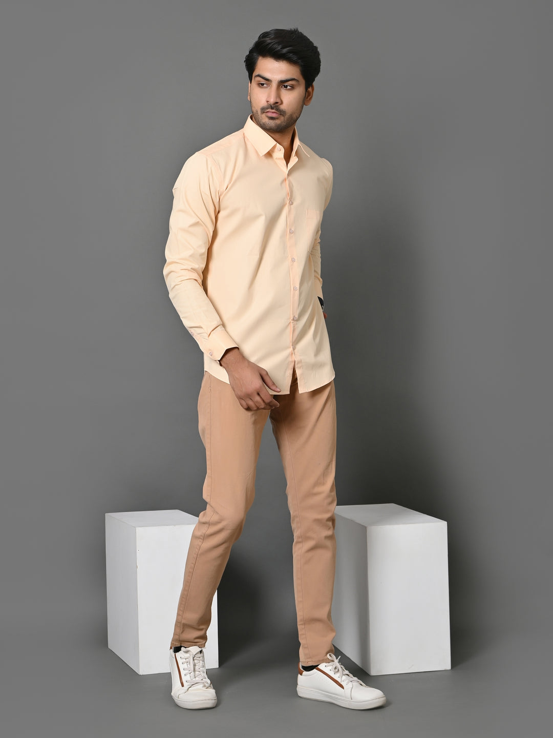 Solid Peach Shirts - E33837-21