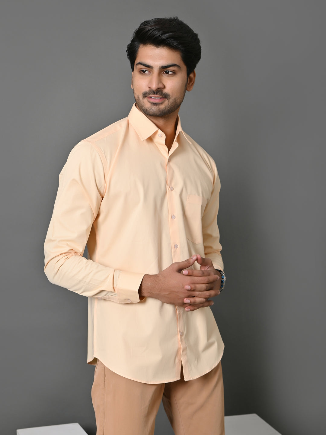 Solid Peach Shirts - E33837-21