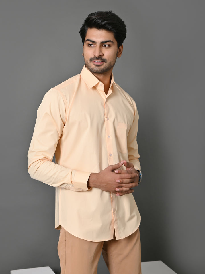 Solid Peach Shirts - E33837-21