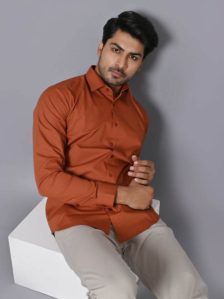 Solid Rust Shirts - E33837-12