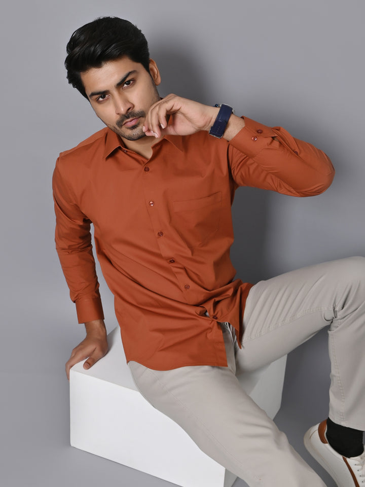 Solid Rust Shirts - E33837-12