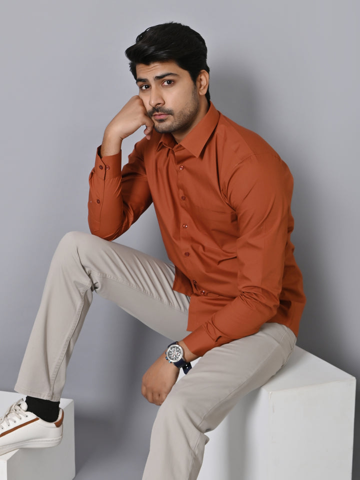 Solid Rust Shirts - E33837-12