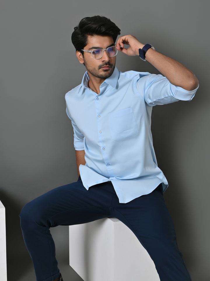 Solid Blue Shirts - E35961-2