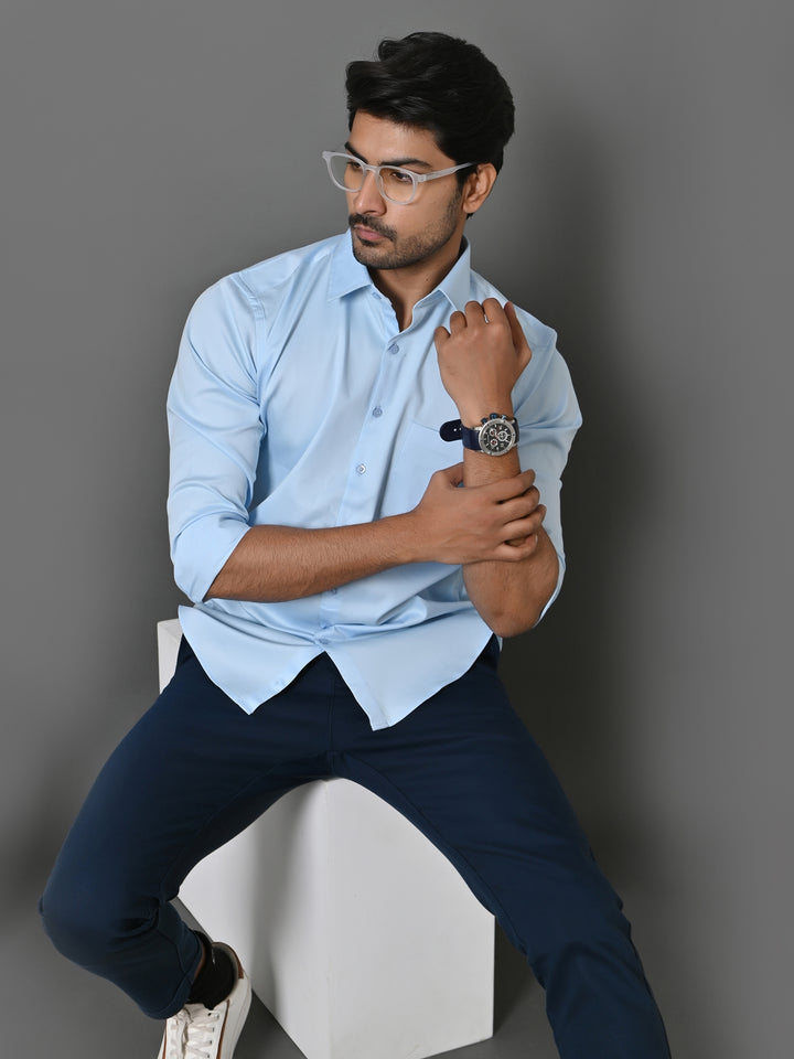 Solid Blue Shirts - E35961-2