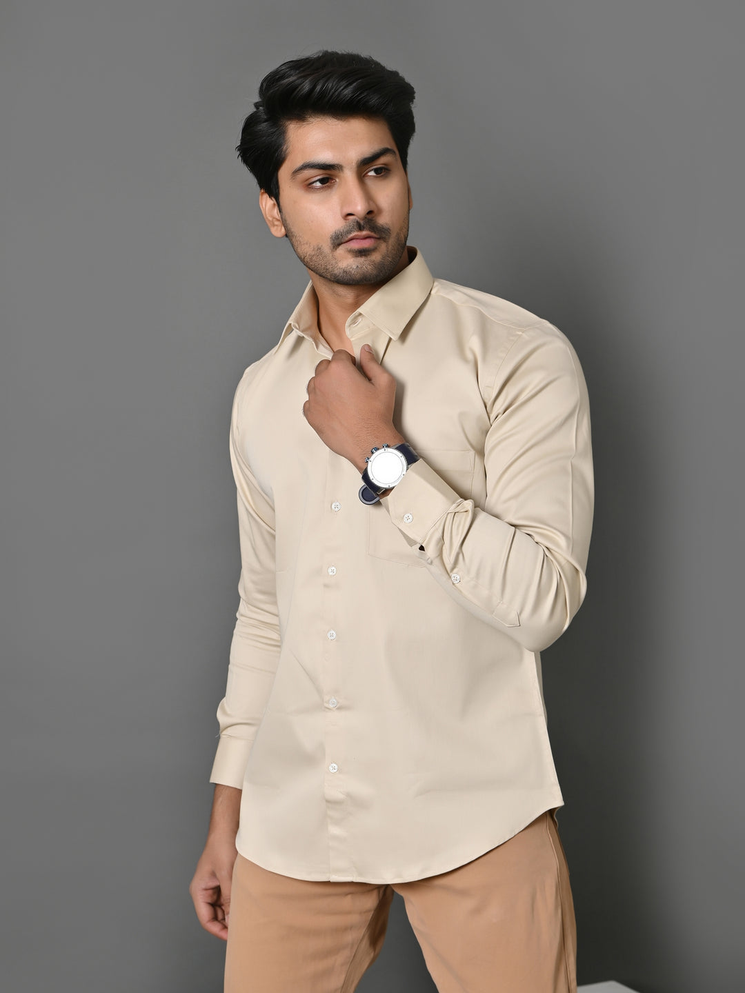 Solid Cream Shirts - E35961-19