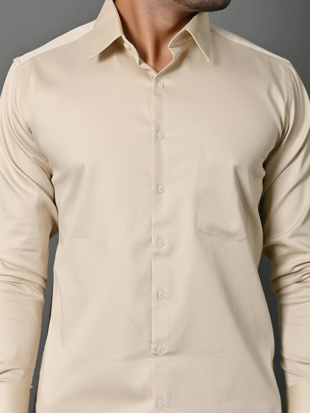 Solid Cream Shirts - E35961-19