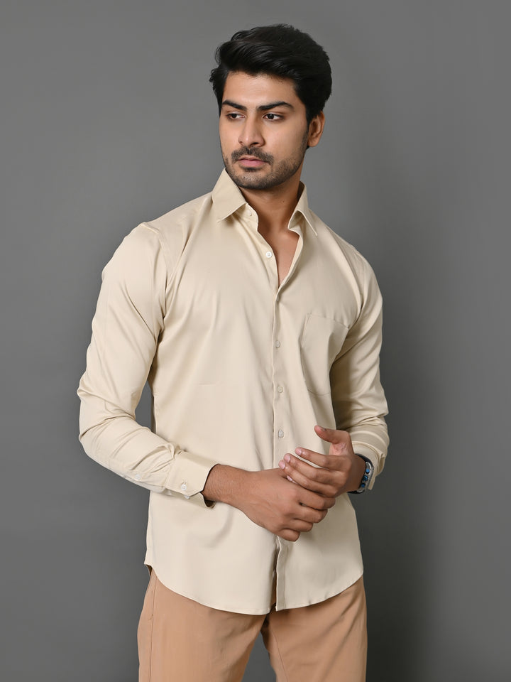 Solid Cream Shirts - E35961-19