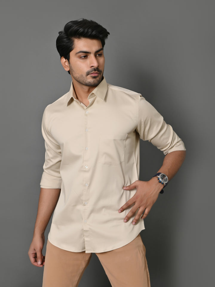 Solid Cream Shirts - E35961-19