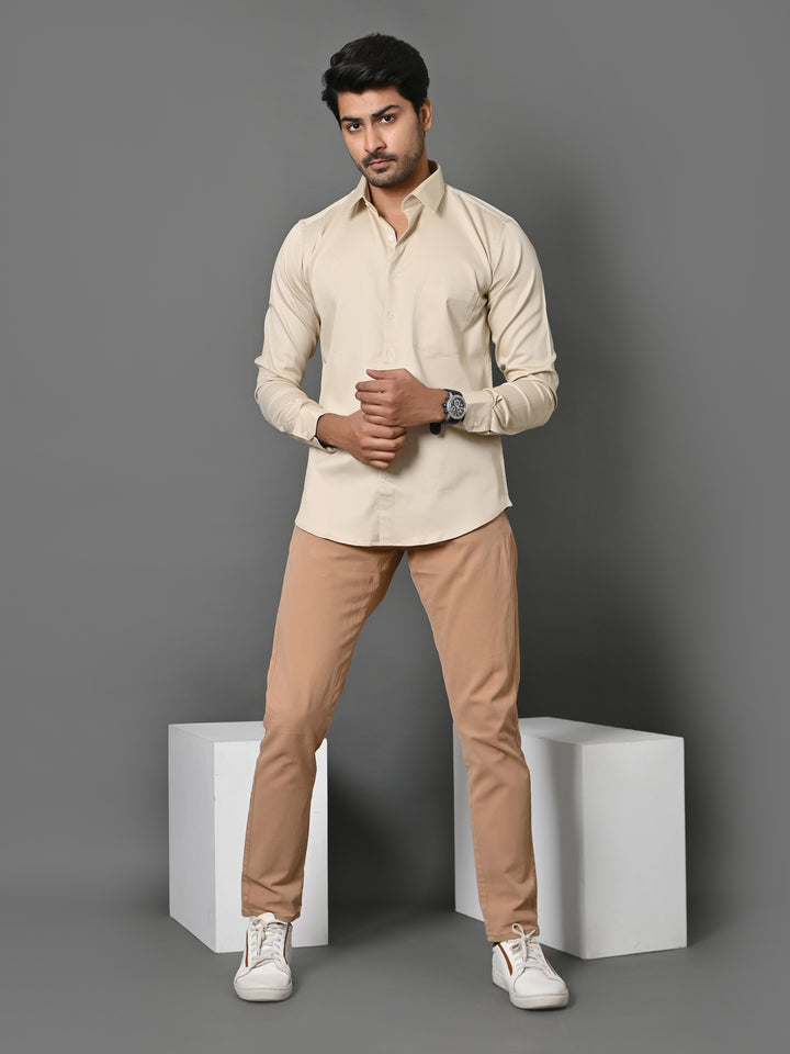 Solid Cream Shirts - E35961-19