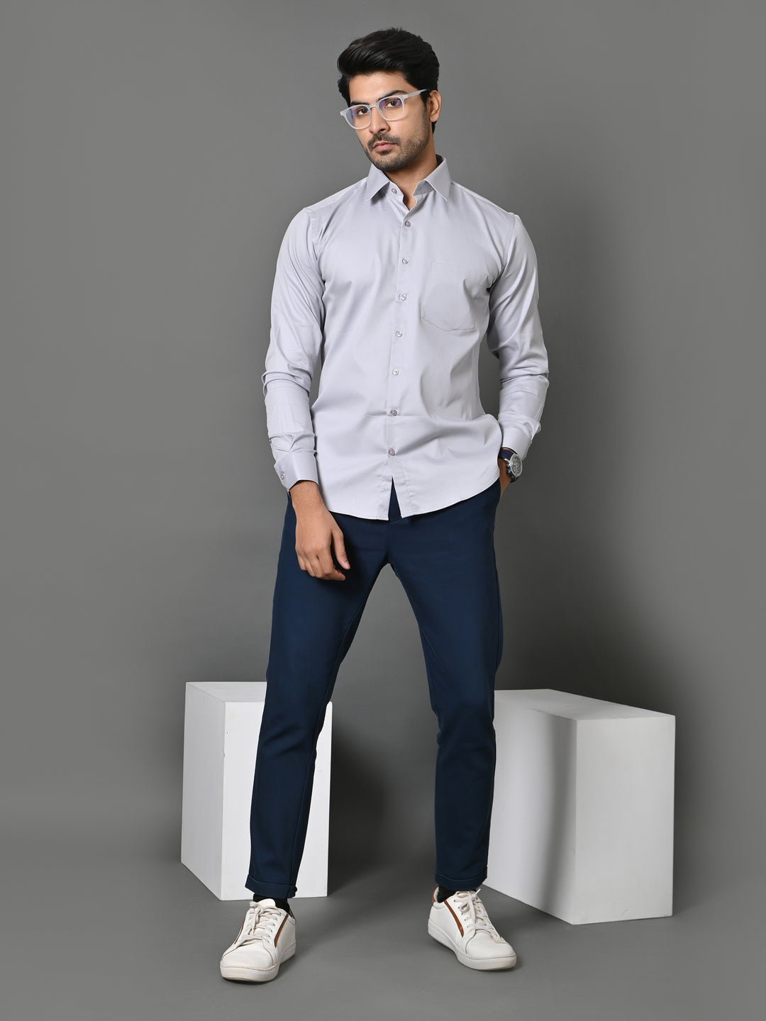 Solid Grey Shirts - E35961-20