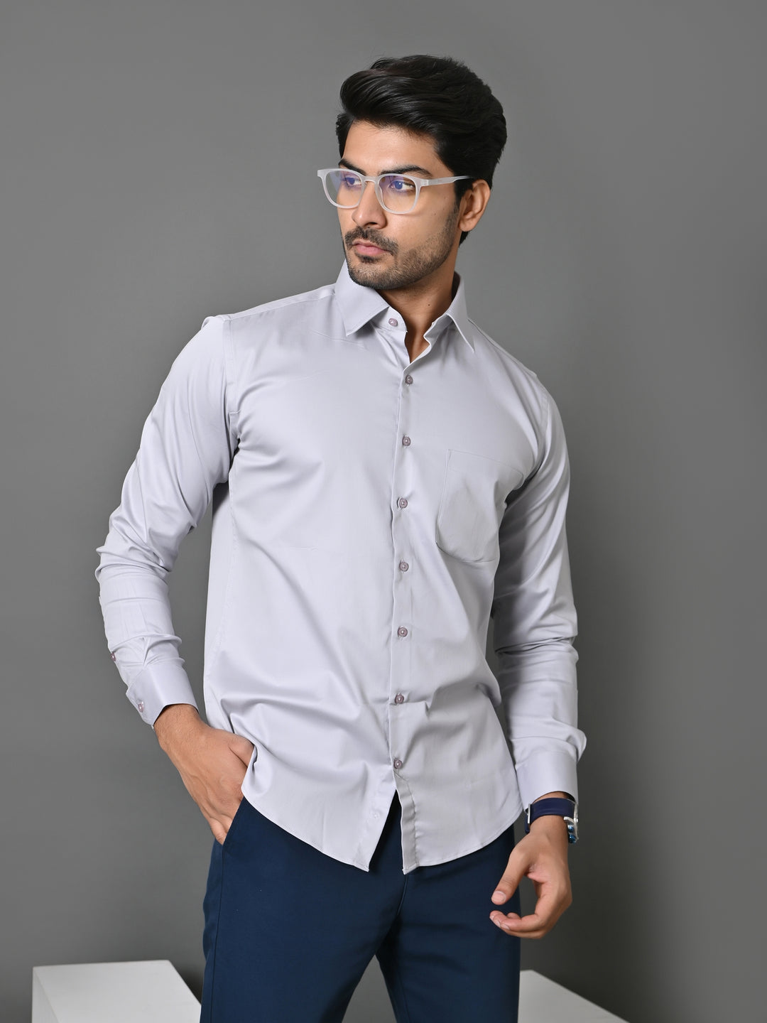 Solid Grey Shirts - E35961-20