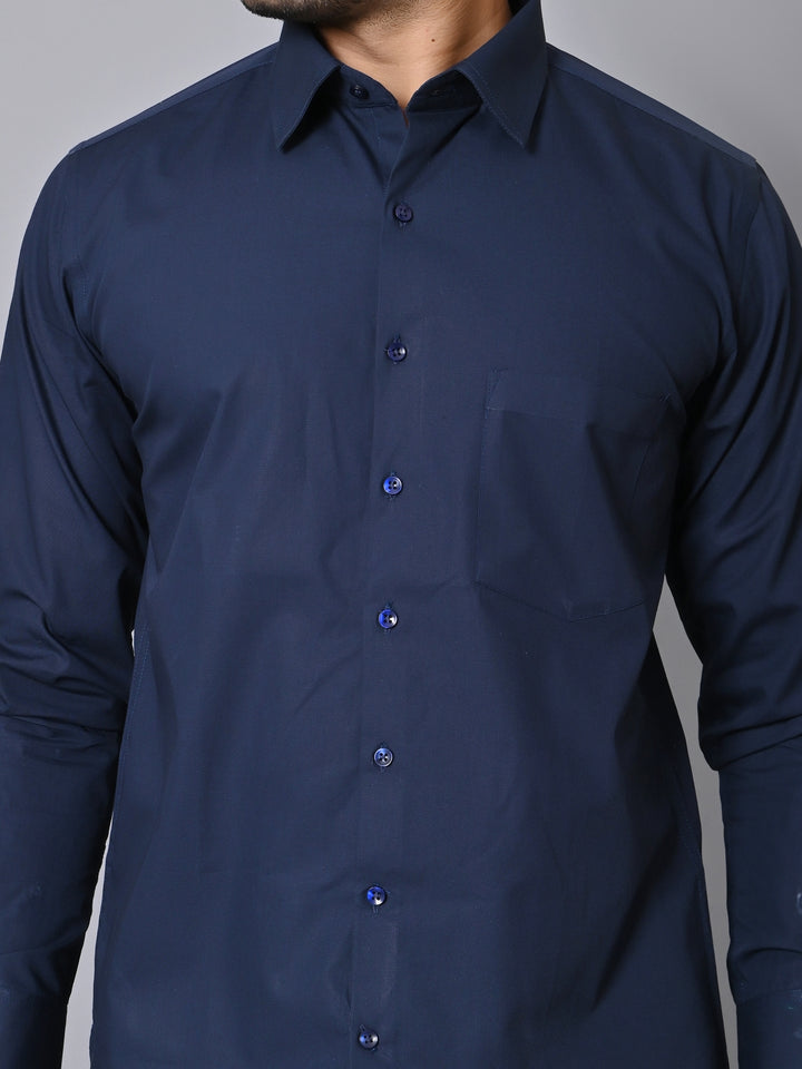 Solid Navy Blue Shirts - E33837-8