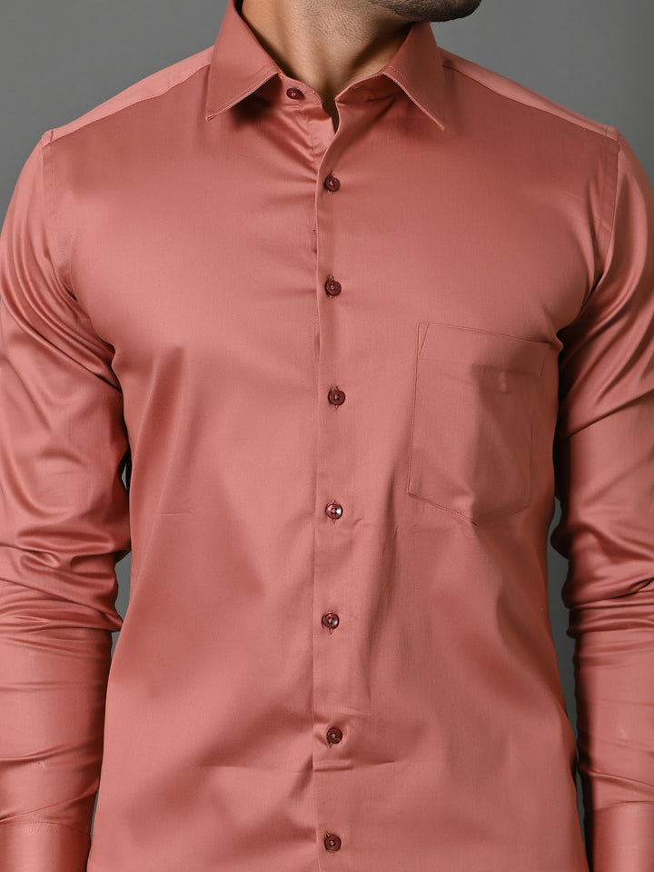 Solid Peach Shirts - E35961-24