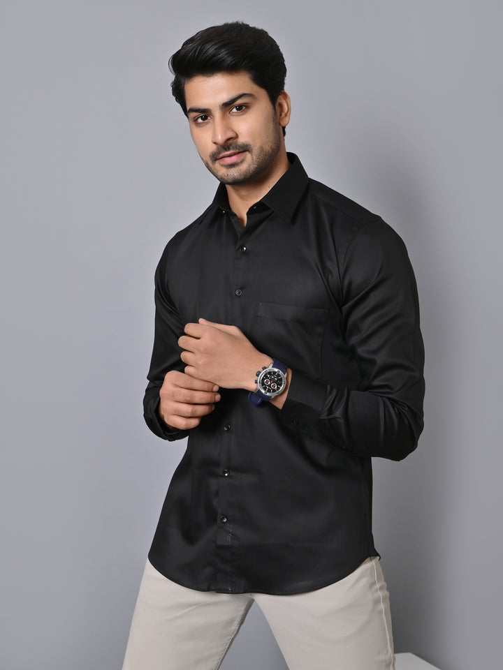 Solid Black Shirts - E35961-11