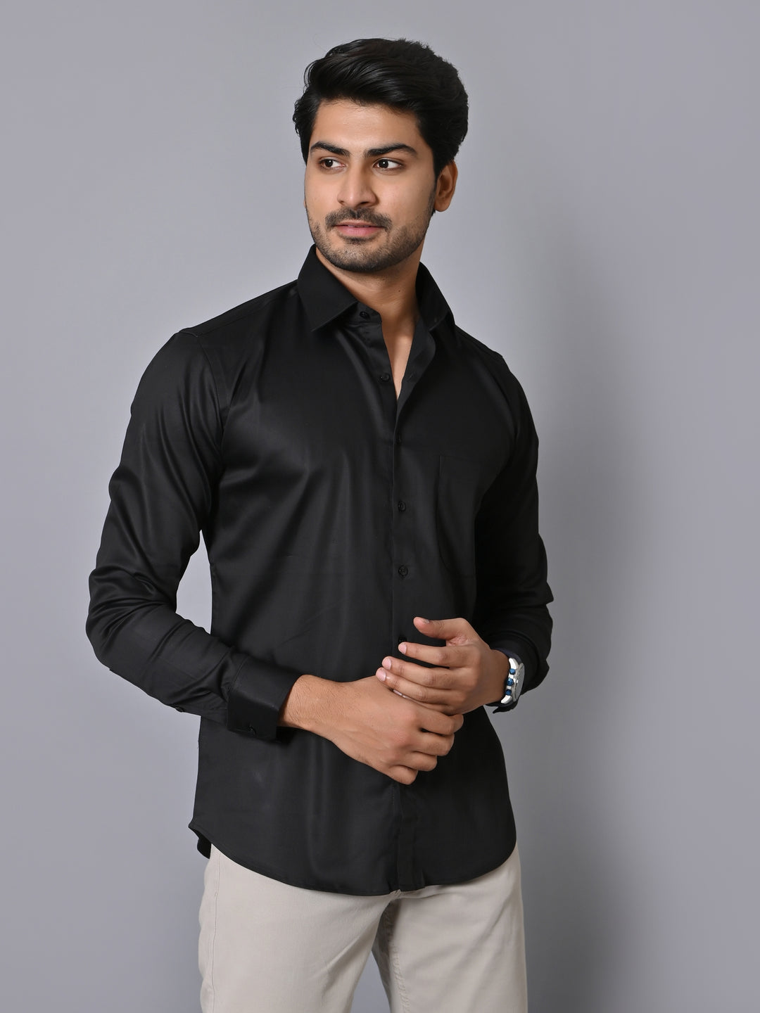 Solid Black Shirts - E35961-11