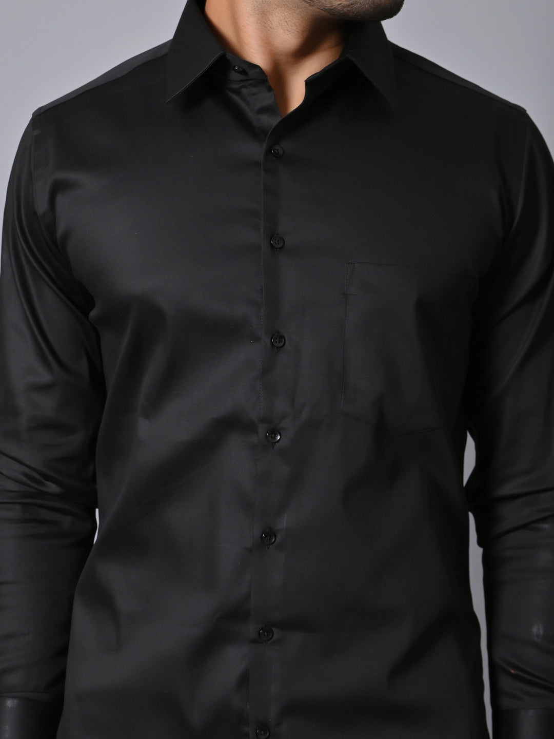 Solid Black Shirts - E35961-11