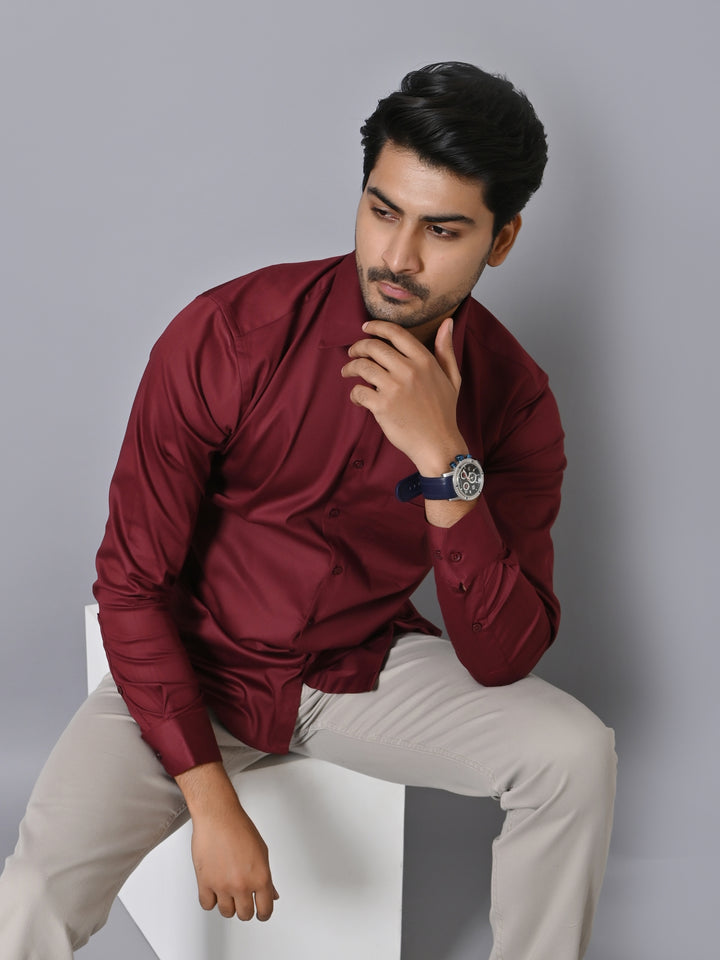 Solid Wine Shirts - E35961-6