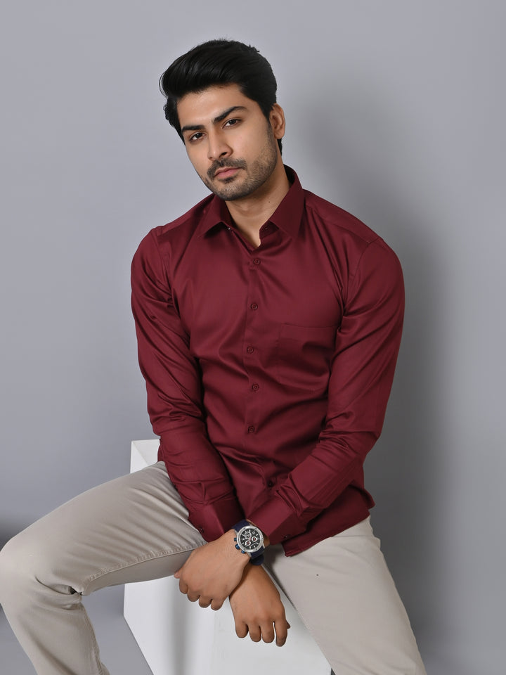 Solid Wine Shirts - E35961-6