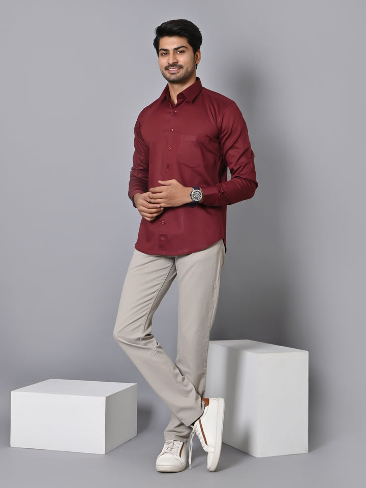 Solid Wine Shirts - E35961-6