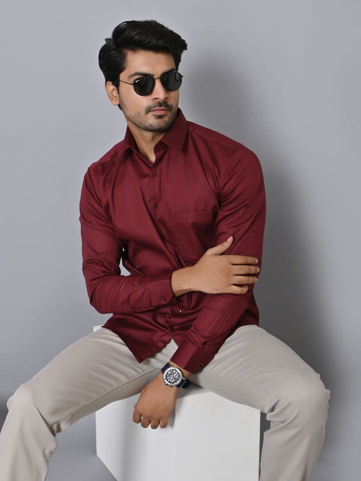 Solid Wine Shirts - E35961-6