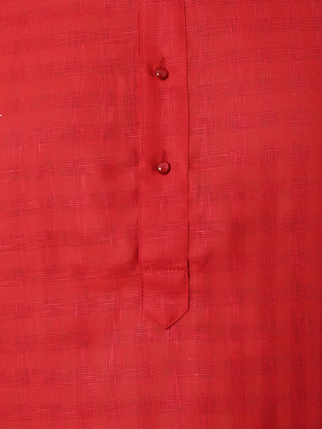 Checked Red Kurta Set - KM29912-23