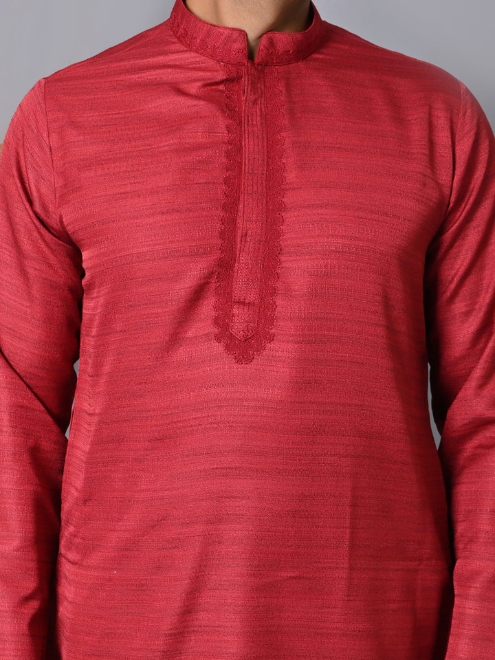 Solid Maroon Kurta Set - KM35301-15