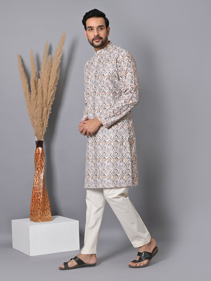 Sequence Beige Kurta Set - KM35481-108