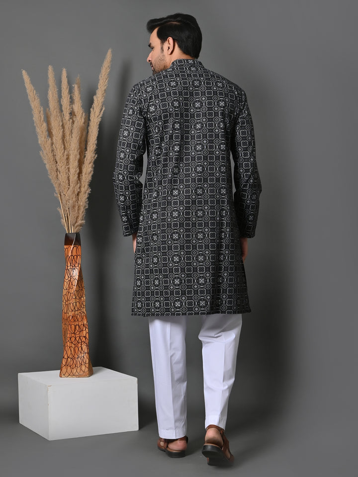 Geometric Black Only Kurta - K36048-B60