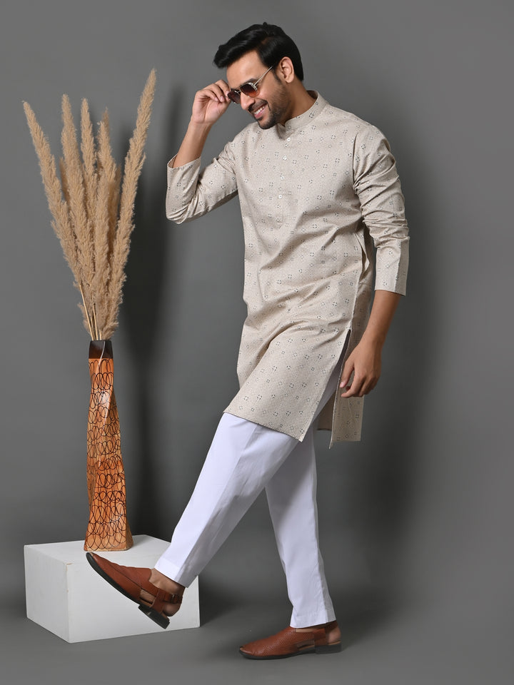 Geometric Cream Only Kurta - K36048-F60