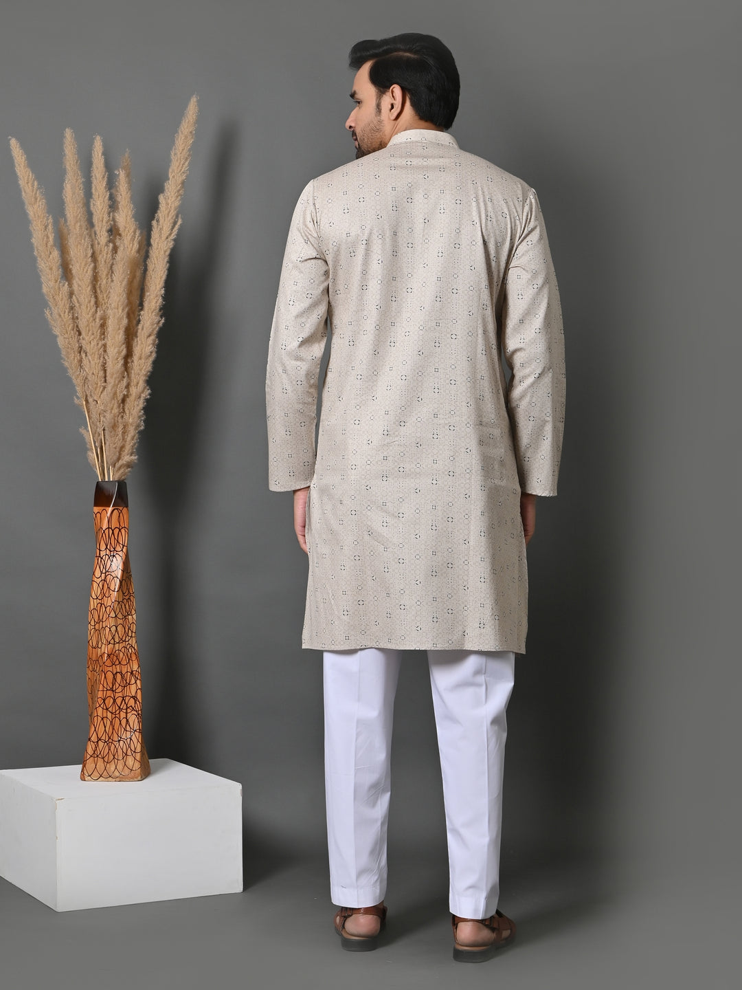 Geometric Cream Only Kurta - K36048-F60