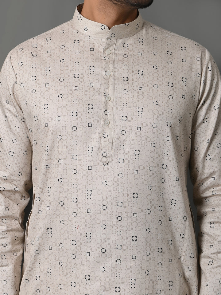 Geometric Cream Only Kurta - K36048-F60