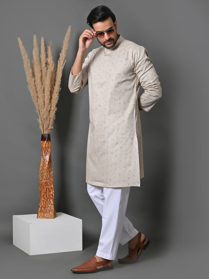 Geometric Cream Only Kurta - K36048-F60