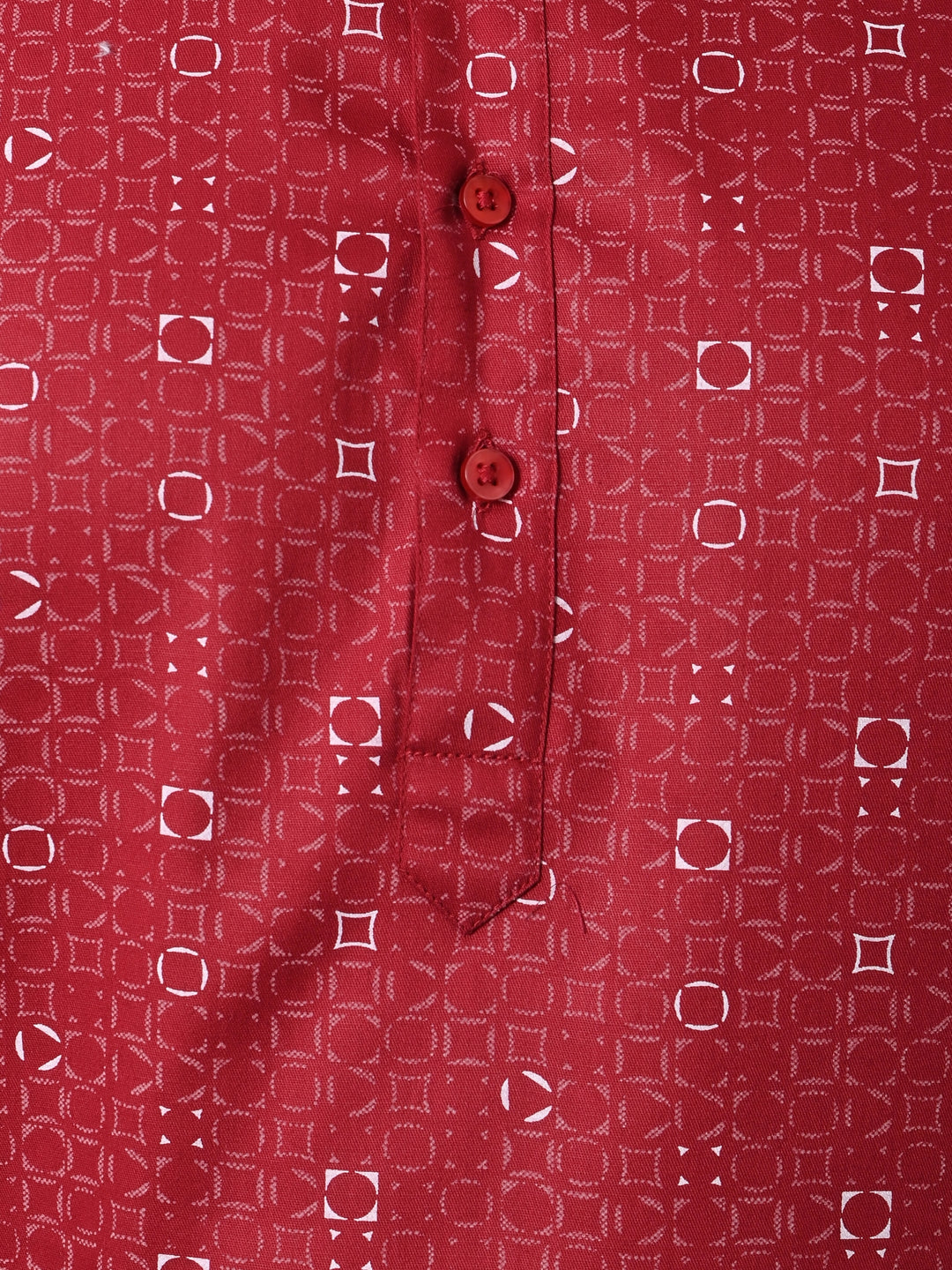 Geometric Red Only Kurta - K36048-R58