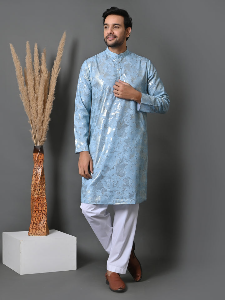 Ethnic Motifs Blue Kurta Set - KM34345-8