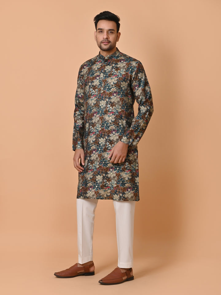 Floral Blue Only Kurta - K36228-D27