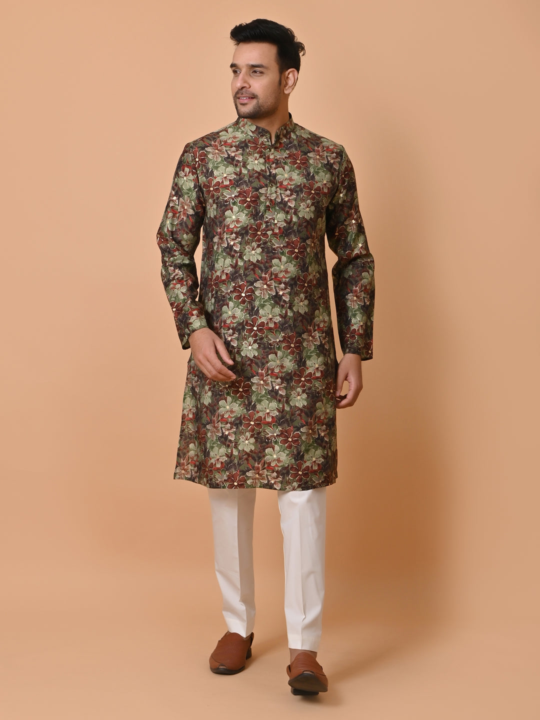 Floral Green Only Kurta - K36228-P27