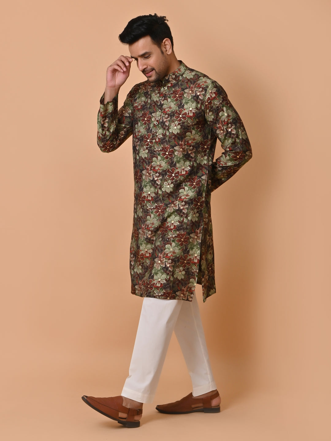 Floral Green Only Kurta - K36228-P27