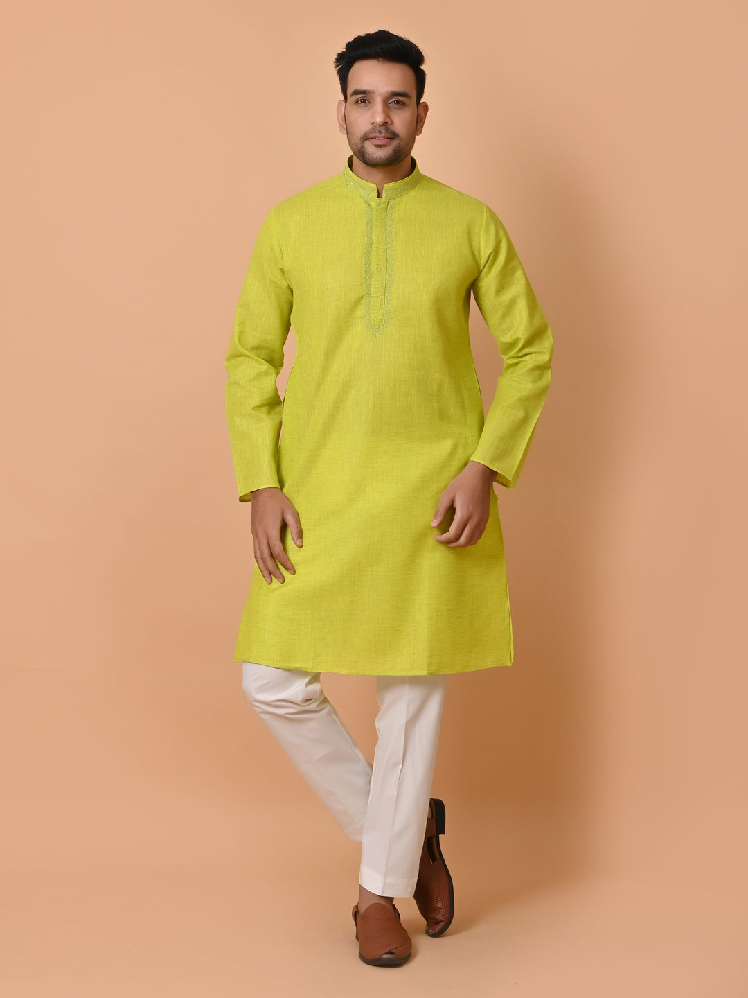 Solid Green Kurta Set - KM34077-7