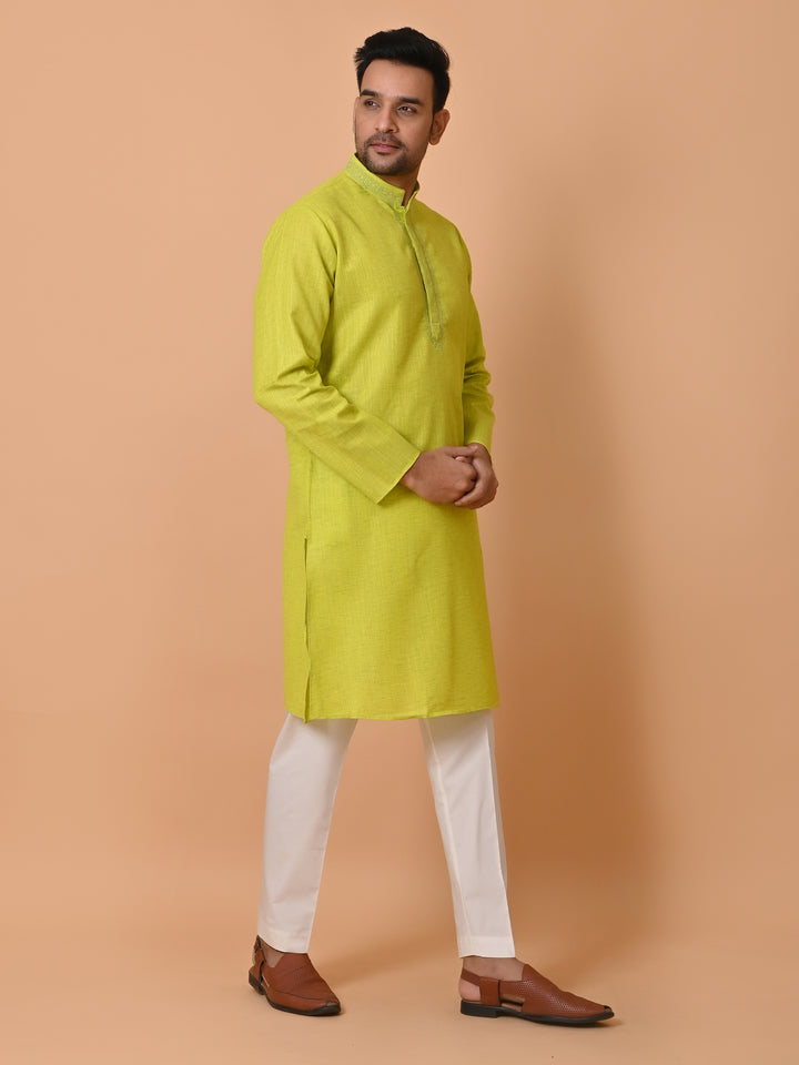 Solid Green Kurta Set - KM34077-7