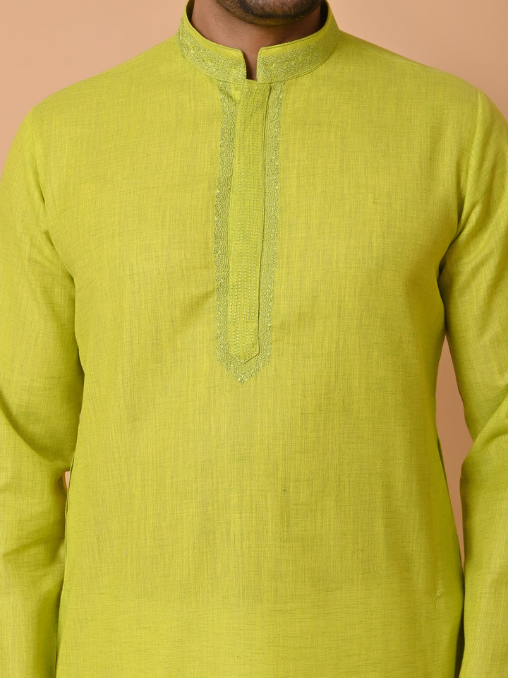 Solid Green Kurta Set - KM34077-7