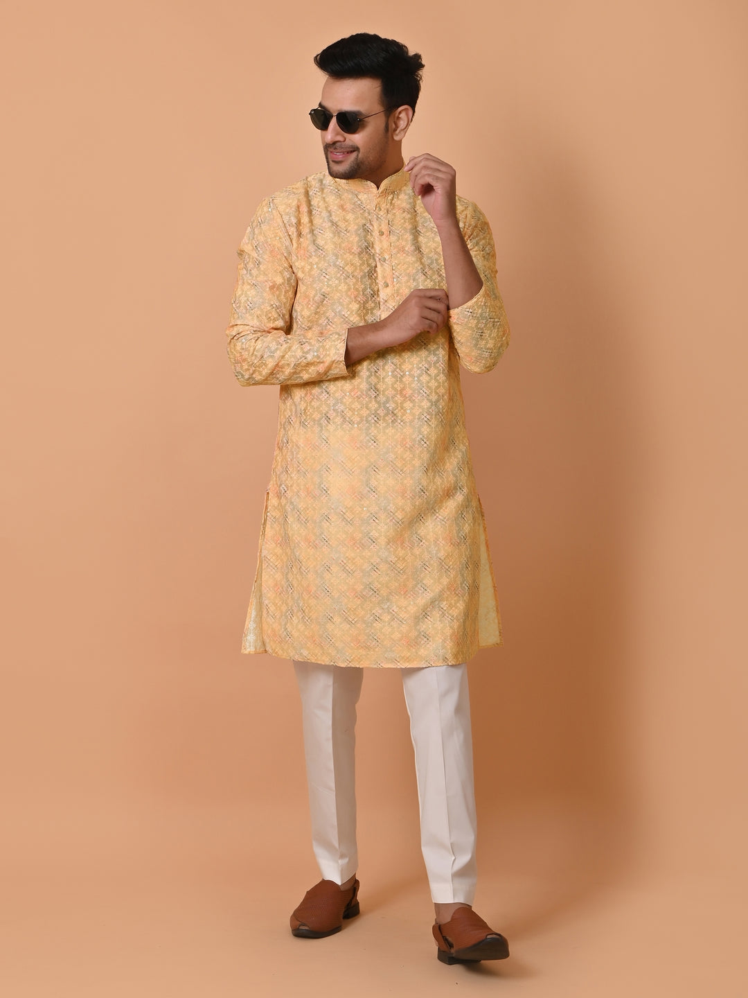 Sequence Yellow Kurta Set - KM34714-16