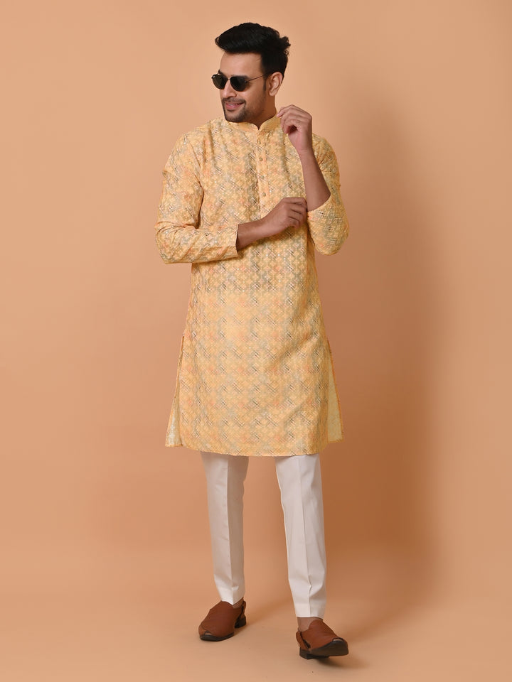 Sequence Yellow Kurta Set - KM34714-16