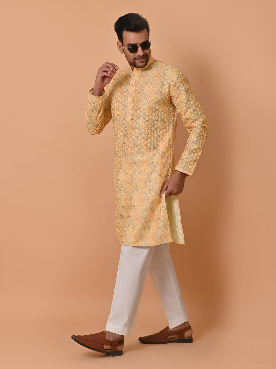 Sequence Yellow Kurta Set - KM34714-16