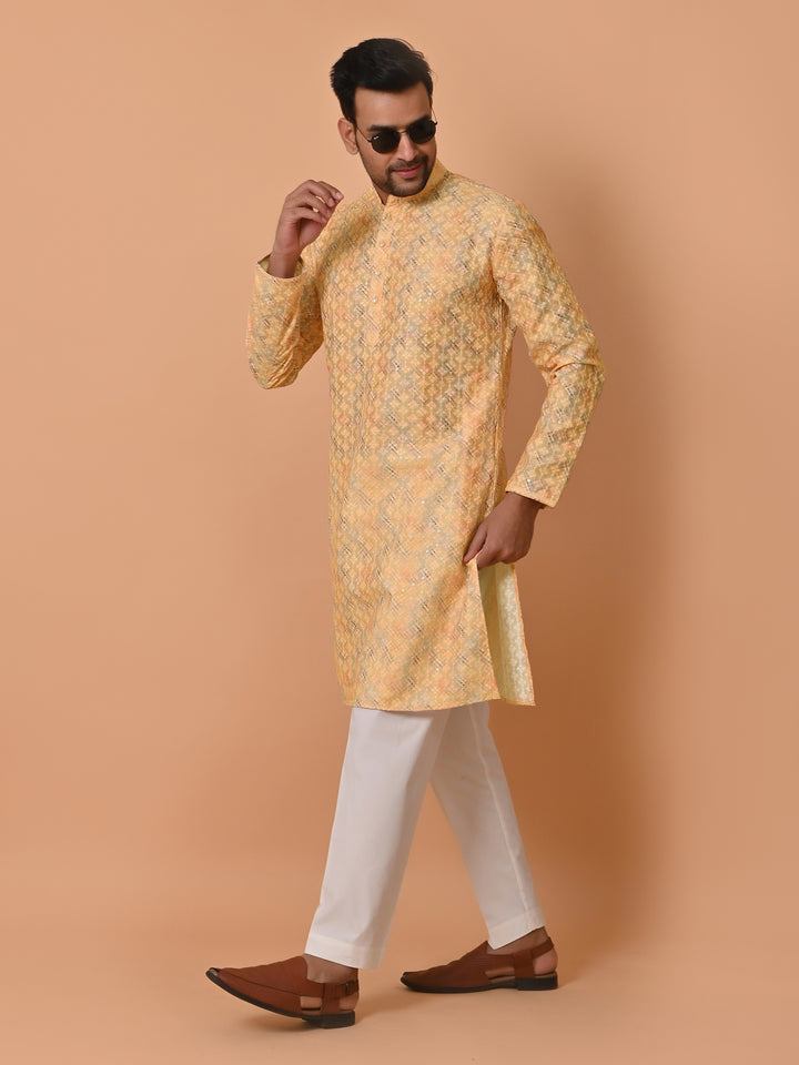 Sequence Yellow Kurta Set - KM34714-16