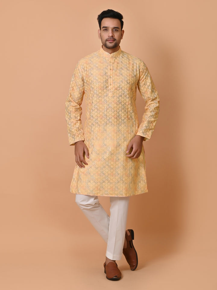 Sequence Yellow Kurta Set - KM34714-16