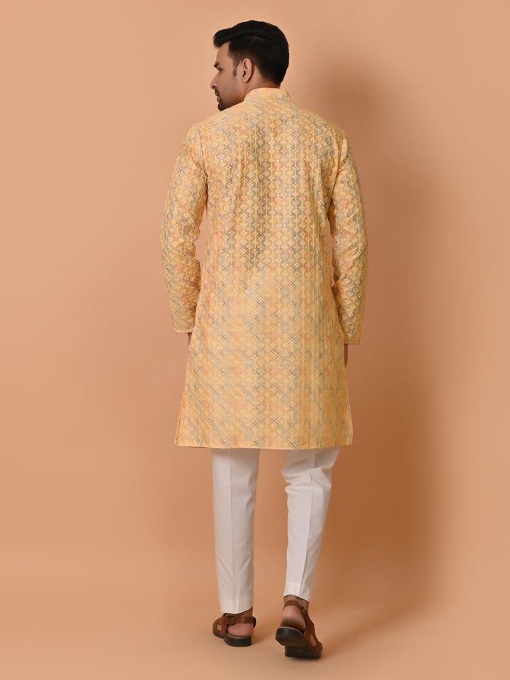 Sequence Yellow Kurta Set - KM34714-16